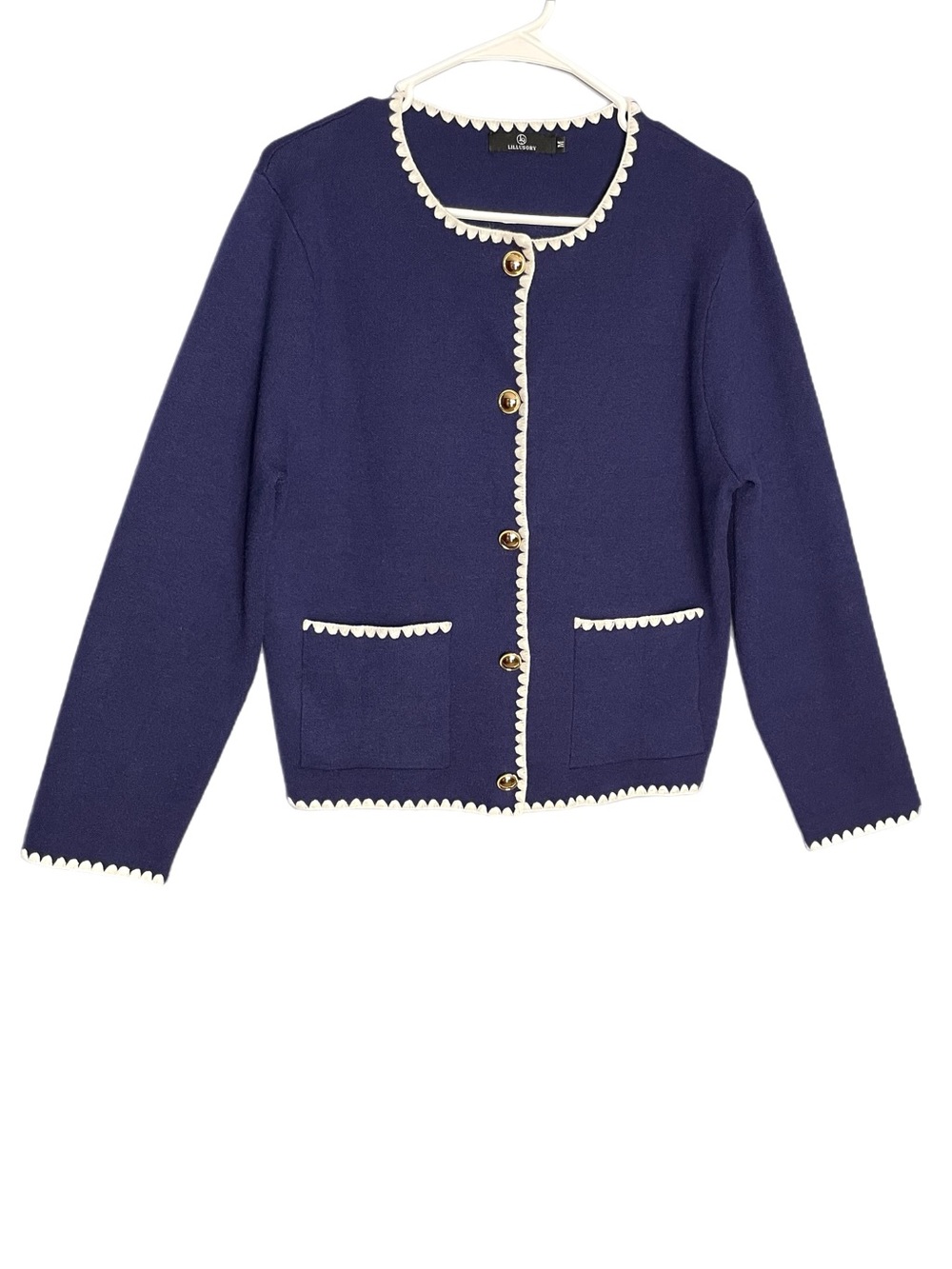 Lillusory Button Up Cardigan Sweater Women’s Size Medium